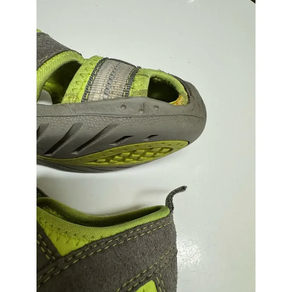 Pediped Unisex Kids Shoes Sz 11 11.5 28 Flex Sahara Gray Lime Water‎ Safe Boys